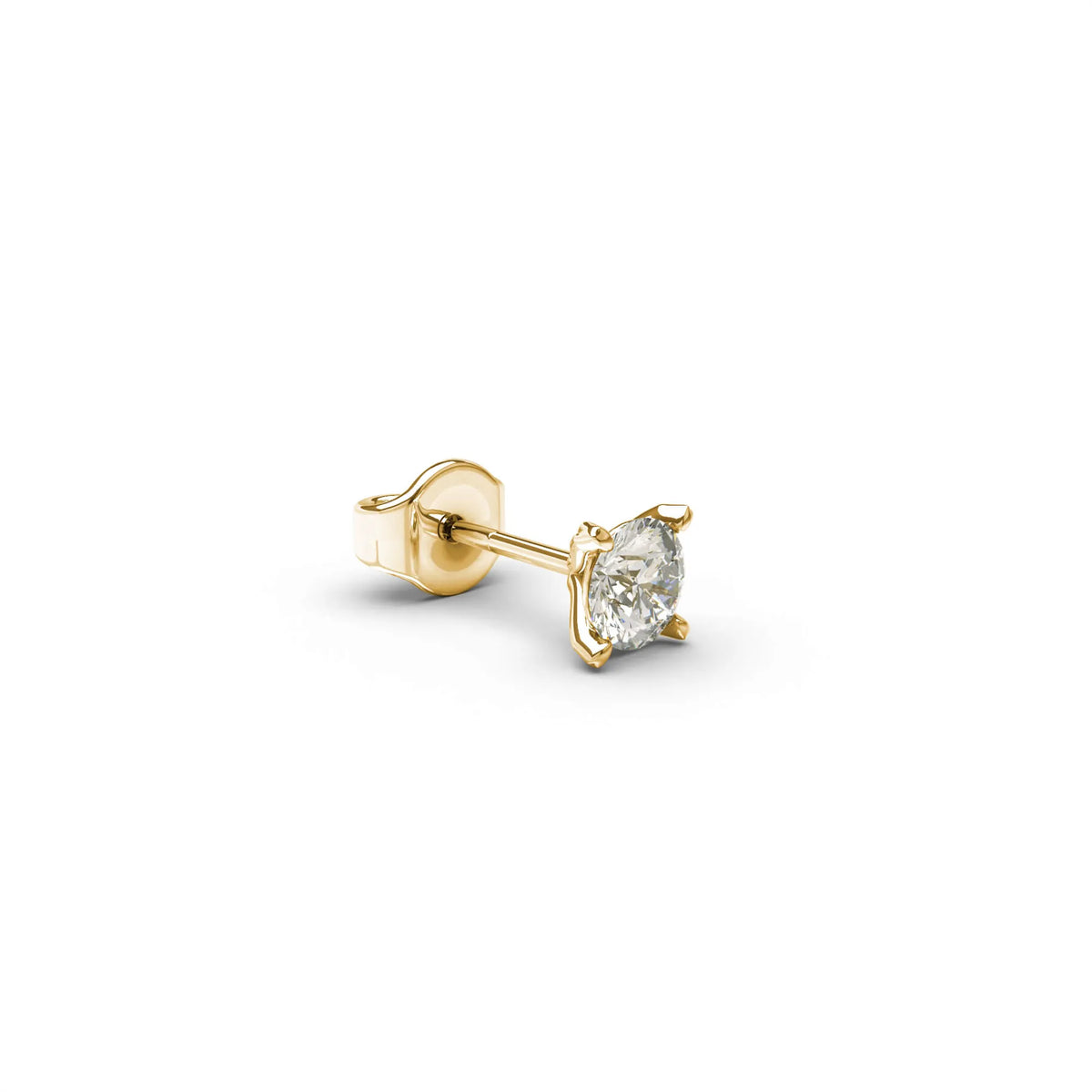 Produktbild på diamantörhänge liggandes infattad med en 0.30ct lab grown diamant i gulguld