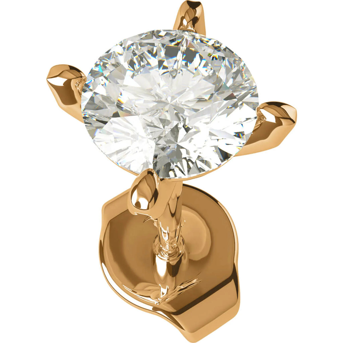 Produktbild på diamantörhänge infattad med lab grown diamant 0.30ct i rödguld