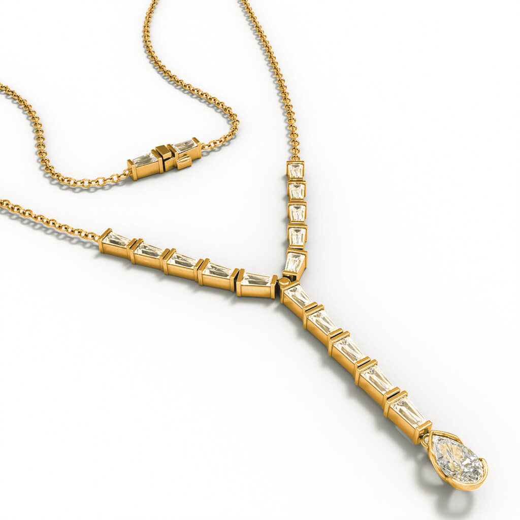 Eloge Essance - Diamanthalsband i rödguld 18K