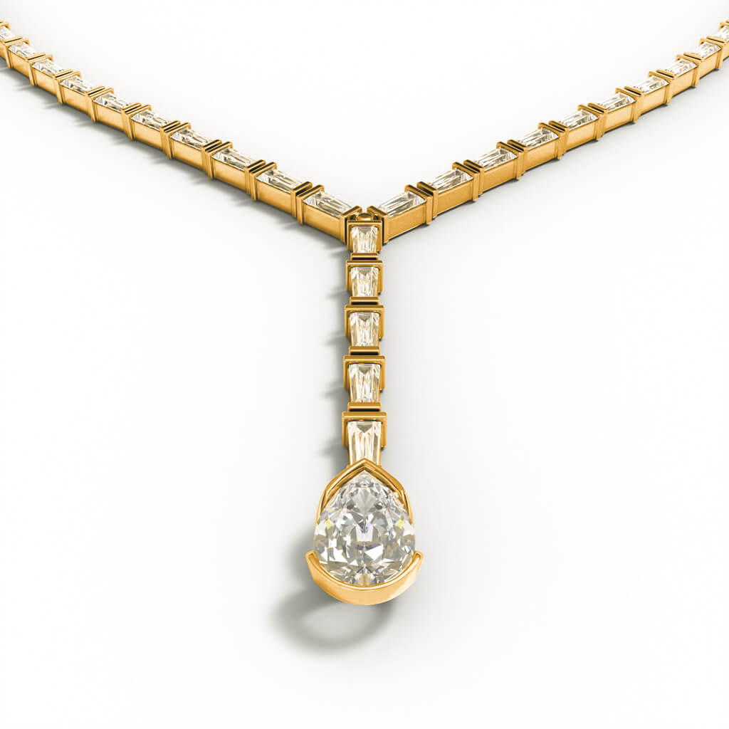 Eloge Prestige - Diamond necklace in 18K rose gold
